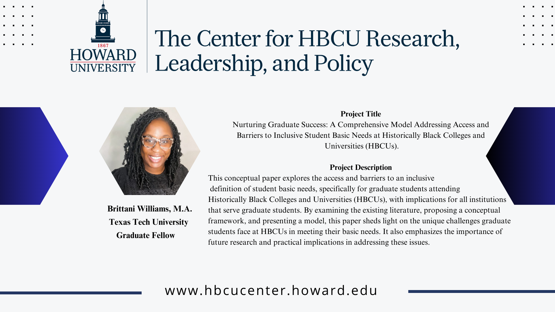 HBCU Center 2023 Fellows Conference Brittany Williams