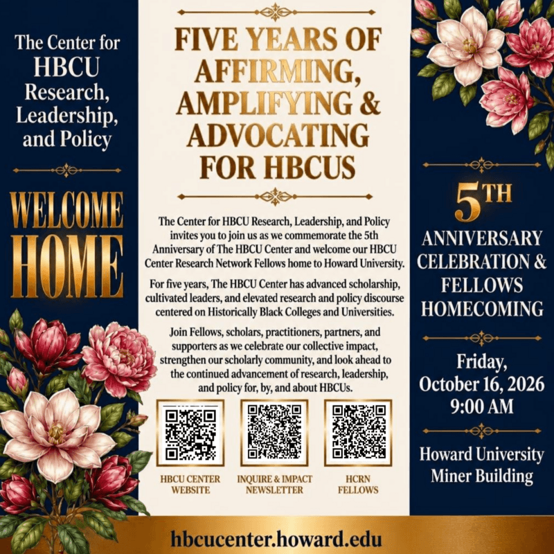HBCU Center Homecoming Flier Ebonierose Wade 2026