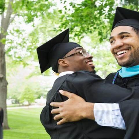 Graduating Students Embracing 