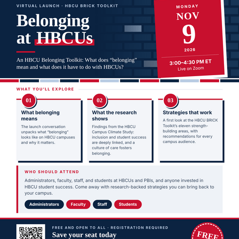 HBCU Center November 9th Belonging Series Flier 